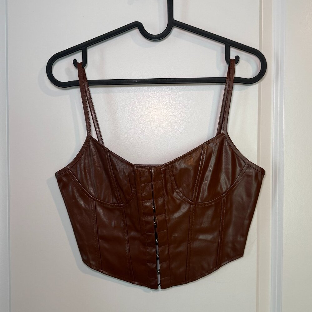 Brown crop top